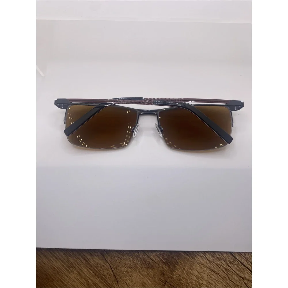 Shaq Sunglasses FRAMES ONLY Zyloware Half Rim 145 Brown 144